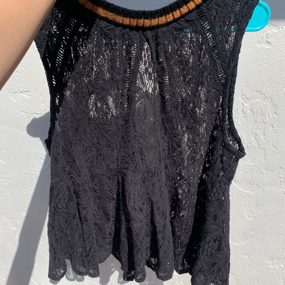 Free people flowy crochet tank